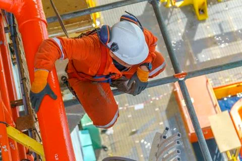 Working at height Stock Photos