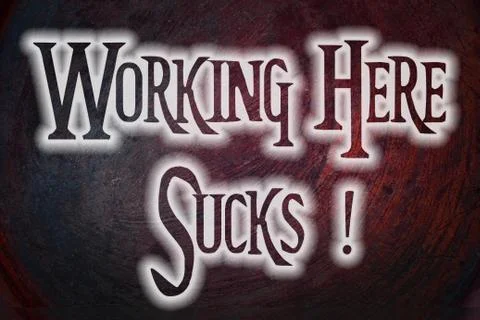 Working here sucks concept Stock Illustration