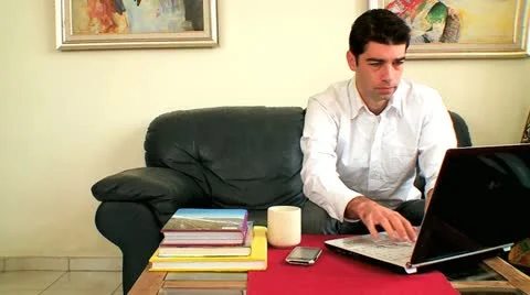 Working from Home 2 Stock Footage