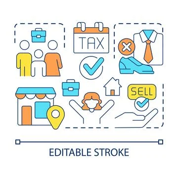 Working from home concept icon Stock-Illustration