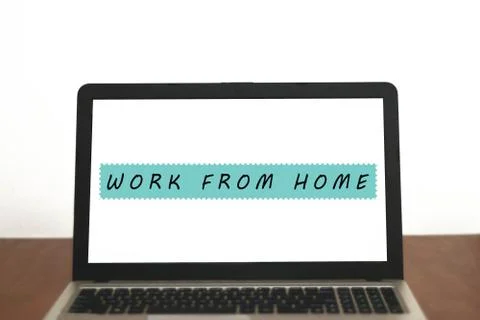 Working from home concept. Stock Photos