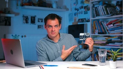 Working from Home COVID-19. Computer engineer testing a camera. Stock Footage 118067822