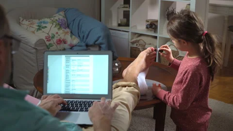 Working from home distractions Stock Footage 128303267