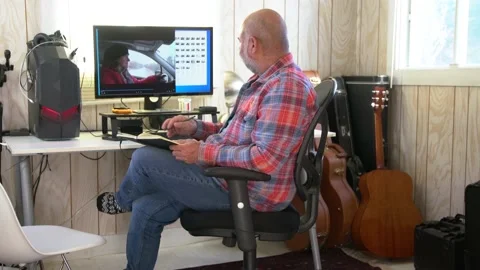 Working from home Stock Footage 167087066