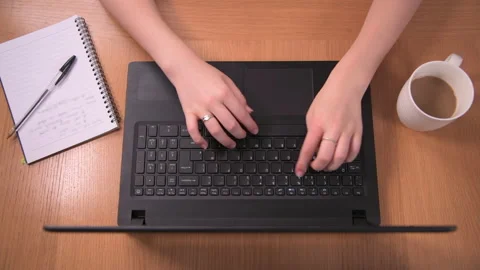 Working From Home with Hot Drink Stock Footage 138225540