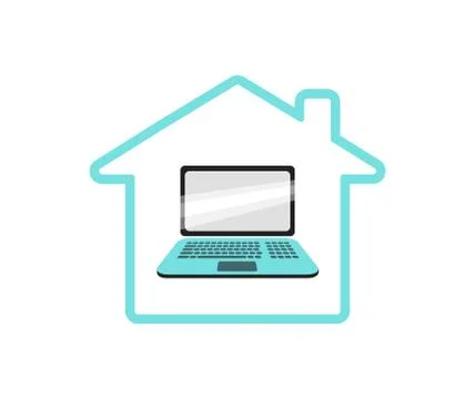 Working from home Stock Illustration