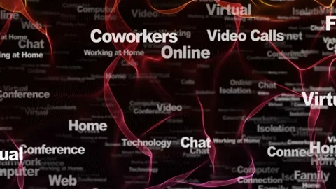 WORKING AT HOME Keywords Animation, Background, Loop Stock Footage 208898622