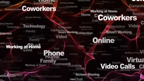 WORKING AT HOME Keywords Animation, Background, Loop Stock Footage 282755330