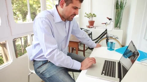 Working from home office checking emails Stock Footage 40902880