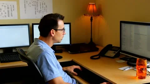 Working in Home Office 스톡 동영상 12752433