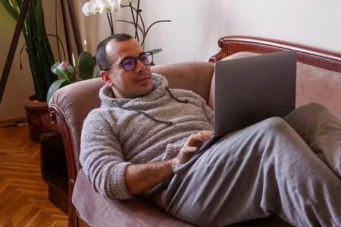 Working as home office Stock Photos