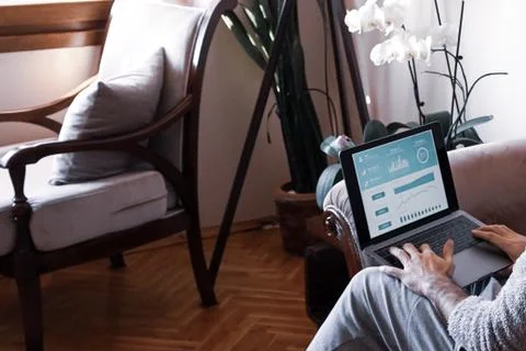 Working as home office Stock Photos