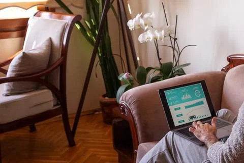 Working as home office Stock Photos