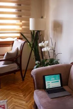 Working as home office Stock Photos