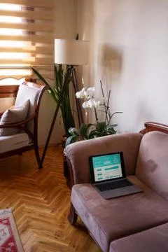 Working as home office Stock Photos