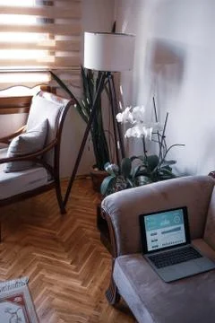 Working as home office Stock Photos