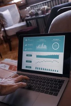 Working as home office Stock Photos