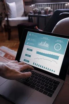 Working as home office Stock Photos
