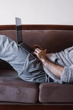 Working as home office Stock Photos