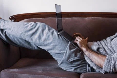 Working as home office Stock Photos