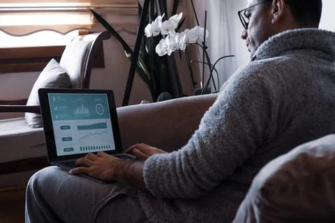 Working as home office Stock Photos
