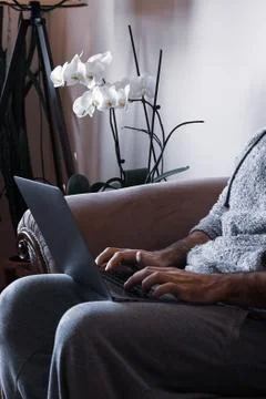 Working as home office Stock Photos