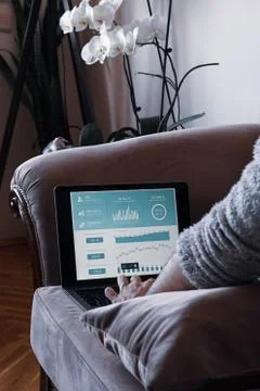 Working as home office Stock Photos