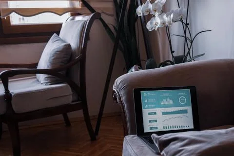 Working as home office Stock Photos