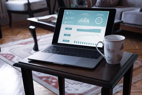 Working as home office Stock Photos