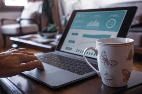 Working as home office Stock Photos