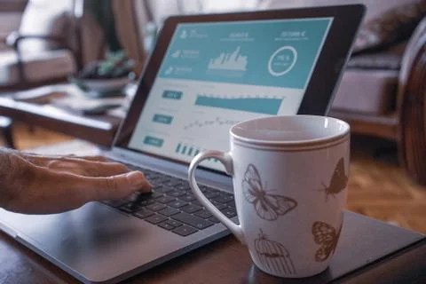 Working as home office Stock Photos