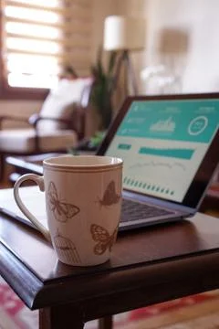 Working as home office Stock Photos