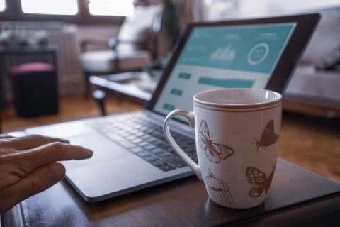 Working as home office Stock Photos