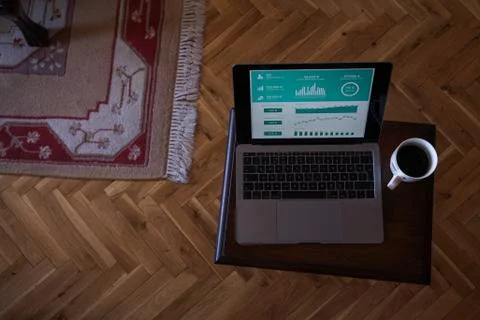 Working as home office Stock Photos