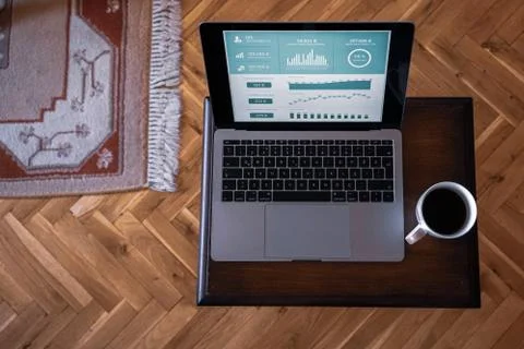 Working as home office Stock Photos