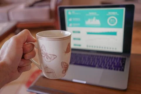 Working as home office Stock Photos