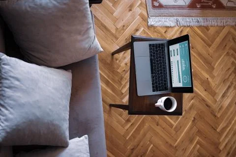 Working as home office Stock Photos
