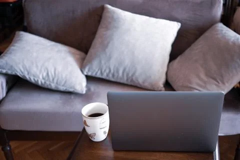 Working as home office Stock Photos