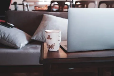 Working as home office Stock Photos