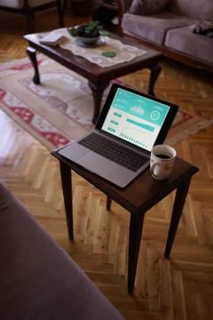 Working as home office Stock Photos