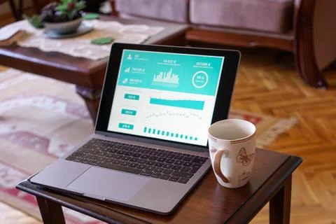 Working as home office Stock Photos