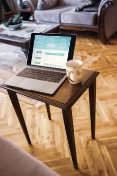 Working as home office Stock Photos