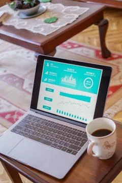 Working as home office Stock Photos