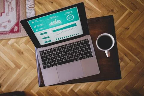 Working as home office Stock Photos