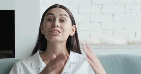 Working from home or distant chatting with friends using zoom. Stock Footage 156485199