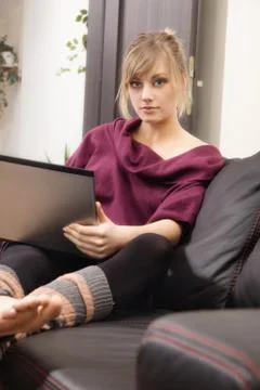 Working at home Stock Photos