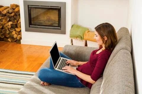 Working from home Stock Photos