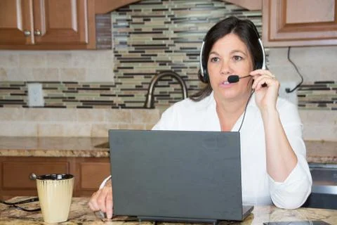 Working-At-Home Stock Photos