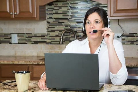 Working-At-Home Stock Photos