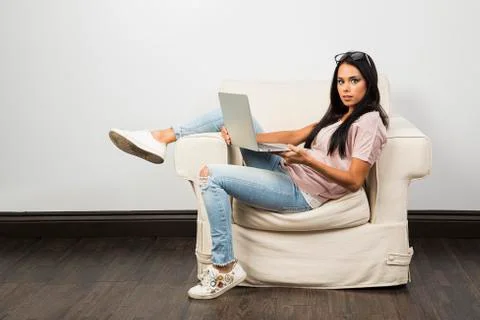 Working from home Stock-Fotos